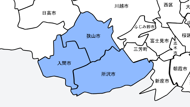埼玉県の配布エリア